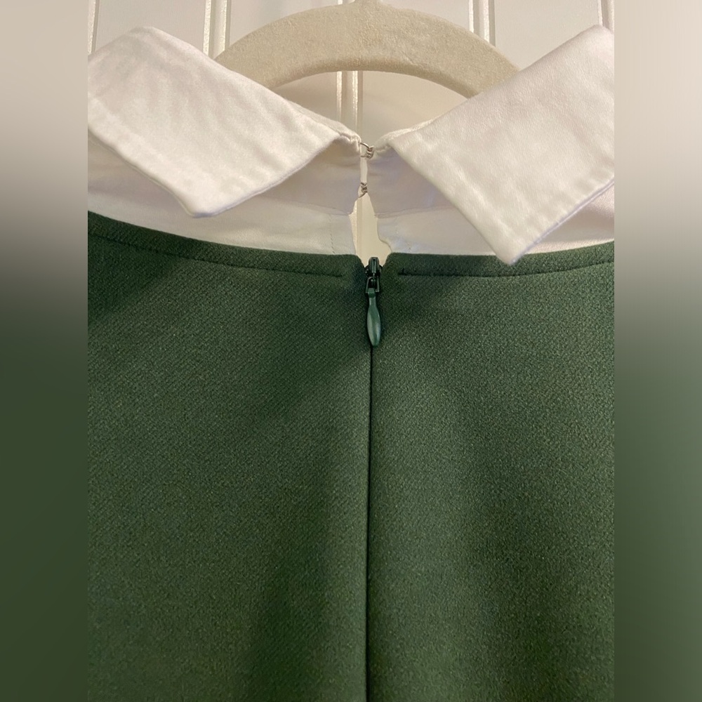 Tuckernuck English Ivy Dakotah Midi Dress Peter Pan Collar Long Sleeve Green XXL - Picture 8 of 13